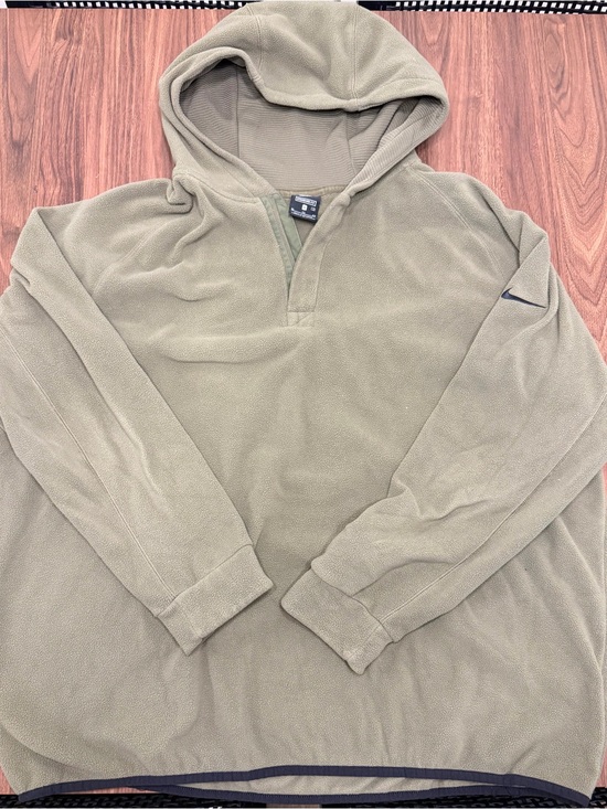 Nike Other - Nike Olive Green Quarter-Zip Fleece Pullover